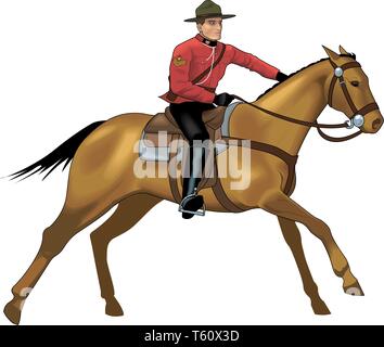 Vector royal Canadian Mounted Police grey icon Stock Vector Image & Art ...