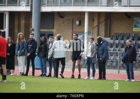 The cast of 'TOWIE' attend a football match for the #boysbareall campaign at the home of Chelmsford City FC, Melbourne Stadium  Where: Essex, United Kingdom When: 28 Mar 2019 Credit: WENN.com Stock Photo