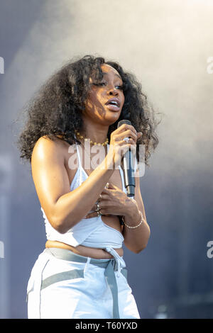 SZA (Solana Imani Rowe) during Something In The Water Music Festival on