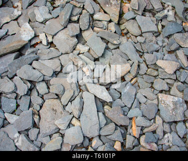 Old Pieces of Slate at a disused slate mine in Cumbria,UK Stock Photo