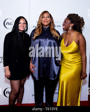 Manhattan, New York/USA - April 26, 2019: Tribeca Film Festival, Red Carpet for premiere of Queen Collective shorts with Queen Latifah Stock Photo