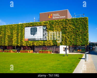 The Teeside University Business school rear entance opened in 2018 Stock Photo