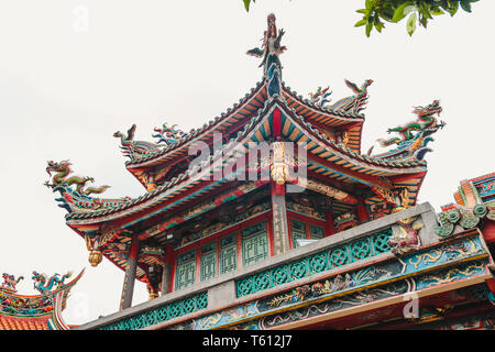 Fly eaves roof (Chinese style) at Longshan Temple in Wanhua district of ...