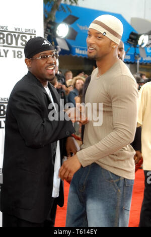 Martin Lawrence & Will Smith at the Premiere of Columbia Pictures 'Bad Boys II', held at The Mann Village Theater in Westwood, CA. The event took place on Wednesday, July 9, 2003. Photo by: SBM / PictureLux  File Reference # 33790 1733SBMPLX Stock Photo