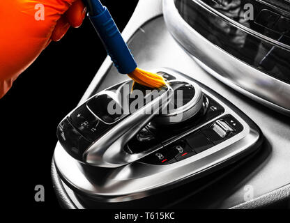 Man Cleaning Car Interior Car Detailing Valeting Concept Selective Focus  Stock Photo by ©nenadovicphoto@gmail.com 310865692