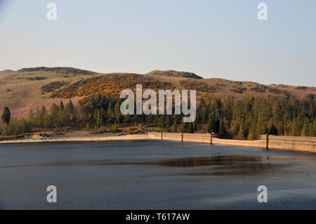 Haweswater Reservoir Dam Wall in the Lake District National Park, Cumbria, England, UK. Stock Photo