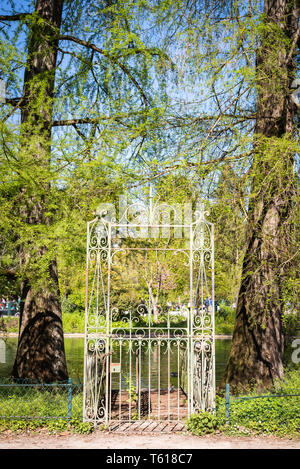 Access door to the public garden lake in Bordeaux Stock Photo