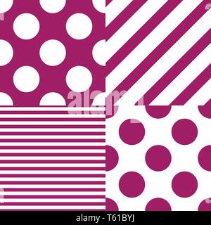 Set of four vector seamless patterns Stock Vector