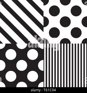 Set of four vector seamless patterns Stock Vector