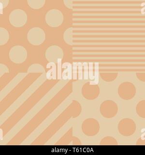 Set of four vector seamless patterns Stock Vector