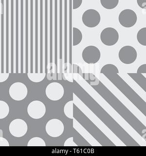 Set of four vector seamless patterns Stock Vector