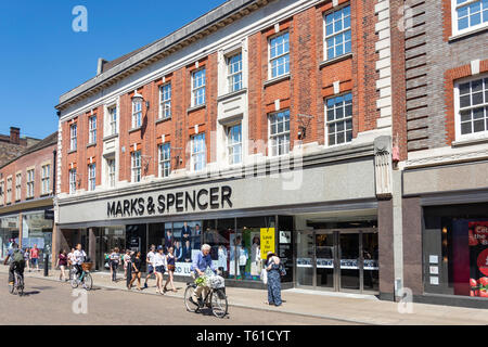 Marks & Spencer department store, Sidney Street, Cambridge, Cambridgeshire, England, United Kingdom Stock Photo