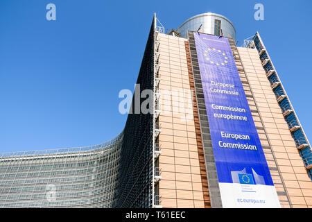 Low Angle View Of The Large Banner On The Facade Of The Southern