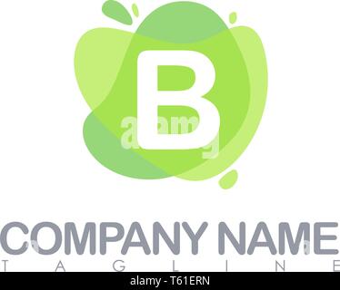 B MODERN LOGO LETTER Stock Vector