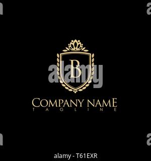 B MODERN LOGO LETTER Stock Vector