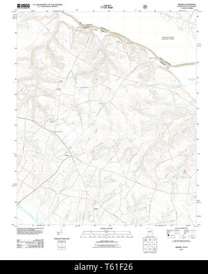 USGS TOPO Map Georgia GA Girard 20110906 TM Restoration Stock Photo