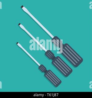 slotted screwdriver vector illustration Stock Vector