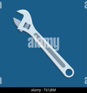 Adjustable wrench vector illustration Stock Vector