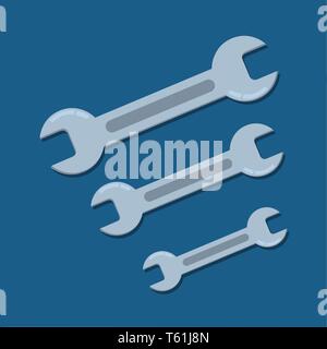 Open end wrench vector illustration Stock Vector