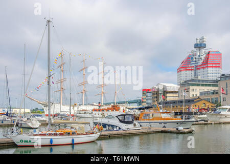 Boats in the guest harbor in Gothenburg, Sweden Stock Photo
