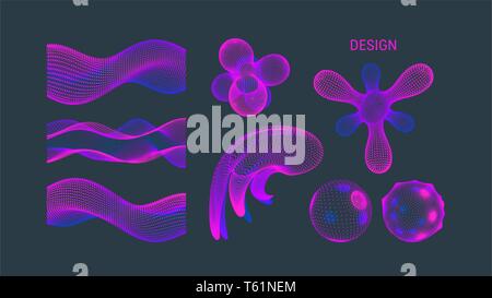 3D connection structure. Futuristic technology style. Abstract design. Vector illustration for science, chemistry or education. Stock Vector