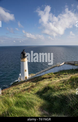 The lighthouse at Maughold Head on the East coast of the Isle of Man, Irish Sea, UK. Stock Photo