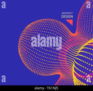 3D abstract molecular structure. Technology style for science, education, big data, visualization and artificial intelligence. Vector illustration. Stock Vector