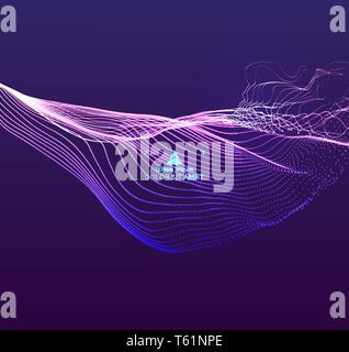3d futuristic technology style. Abstract background. Vector illustration. Stock Vector