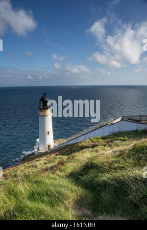 The lighthouse at Maughold Head on the East coast of the Isle of Man, Irish Sea, UK. Stock Photo