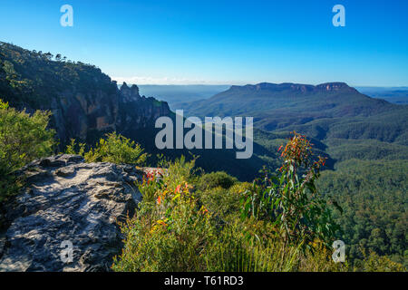 wollumai lookout, blue mountains national park, katoomba, new south wales, australia Stock Photo