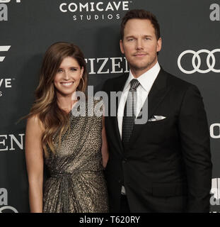 Katherine Schwarzenegger and Chris Pratt 362 attends the World Premiere Of Walt Disney Studios Motion Pictures Avengers Endgame at Los Angeles Convention Center on April 22, 2019 in Los Angeles, California. Stock Photo