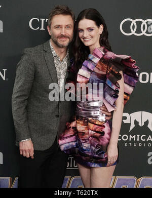 Lydia Hearst, Chris Hardwick 276 attends the World Premiere Of Walt Disney Studios Motion Pictures Avengers Endgame at Los Angeles Convention Center on April 22, 2019 in Los Angeles, California. Stock Photo