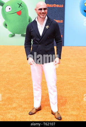 LOS ANGELES, CALIFORNIA, USA - APRIL 27: Rapper Pitbull (Armando Christian Perez) arrives at the World Premiere Of STX Films' 'UglyDolls' held at Regal Cinemas L.A. Live on April 27, 2019 in Los Angeles, California, United States. (Photo by Xavier Collin/Image Press Agency) Stock Photo