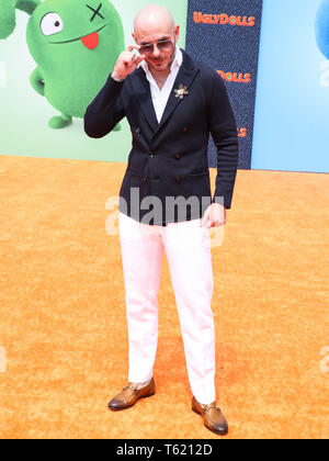 LOS ANGELES, CALIFORNIA, USA - APRIL 27: Rapper Pitbull (Armando Christian Perez) arrives at the World Premiere Of STX Films' 'UglyDolls' held at Regal Cinemas L.A. Live on April 27, 2019 in Los Angeles, California, United States. (Photo by Xavier Collin/Image Press Agency) Stock Photo