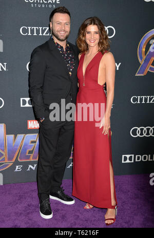 Taran Killam, Cobie Smulders 397 attends the World Premiere Of Walt Disney Studios Motion Pictures Avengers Endgame at Los Angeles Convention Center on April 22, 2019 in Los Angeles, California. Stock Photo