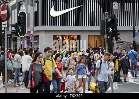 Hong Kong. 26th Apr 2019. American multinational sport clothing brand Nike store seen at Causeway Bay in Hong Kong. Credit Budrul Chukrut SOPA Images ZUMA Wire Alamy Live News Stock Photo Alamy