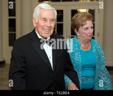 Washington, United States Of America. 14th Mar, 2012. United States Senator Richard Lugar (Republican of Indiana) and his wife, Charlene, arrive for the Official Dinner in honor of Prime Minister David Cameron of Great Britain and his wife, Samantha, at the White House in Washington, DC on Tuesday, March 14, 2012.Credit: Ron Sachs/CNP.(RESTRICTION: NO New York or New Jersey Newspapers or newspapers within a 75 mile radius of New York City) | usage worldwide Credit: dpa/Alamy Live News Stock Photo