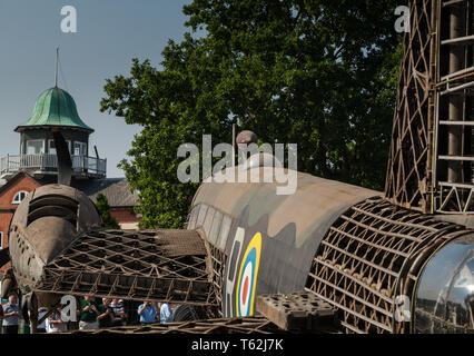 The Vickers Wellington recovered from Loch Ness and preserved at Brooklands Museum. Stock Photo