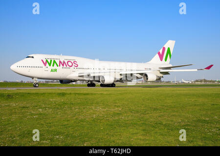 Amsterdam/Netherland Mai 01, 2019: Boeing 747 from Wamos at Amsterdam Airport Stock Photo