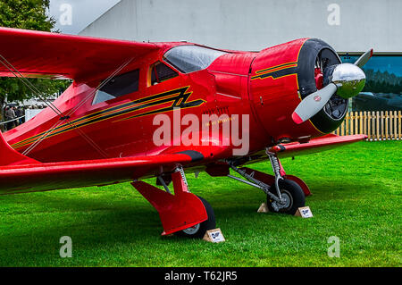 A 1947 North American L-17A Navion on static display at Goodwood Revival 2017 Stock Photo