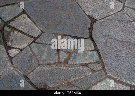 street pattern made out of stones in different sizes and shapes, Garden architecture Stock Photo