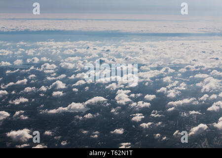 Mid - level clouds include altocumulus and altostratus Stock Photo