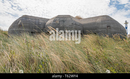 German bunker by Ostend, Belgium. Stock Photo