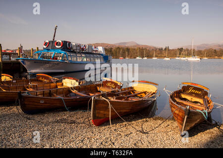 Waterhead on Lake Windermere in Ambleside, Lake District National Park, Cumbria England UK Stock Photo