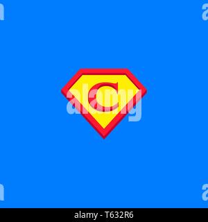 C LETTER MODERN LOGO TEMPLATE Stock Vector
