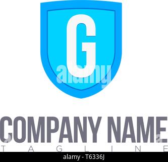 G LETTER MODERN LOGO TEMPLATE Stock Vector