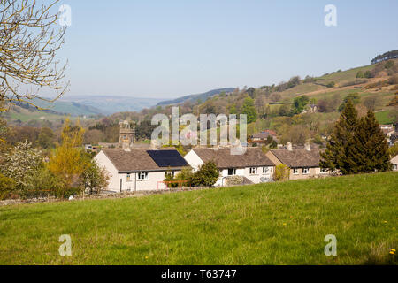 View over the Yorkshire Dales town of Pateley Bridge in Nidderdale Yorkshire England UK Stock Photo