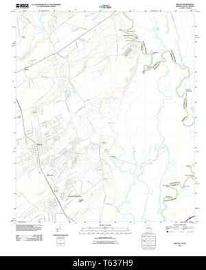 USGS TOPO Map Georgia GA Rincon 20110815 TM Restoration Stock Photo