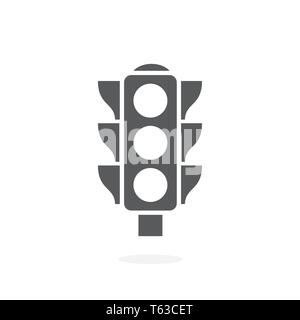 Traffic light Icon on white background Stock Vector