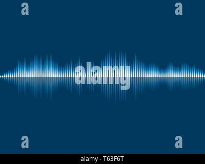 Vector illustration. Abstract background sound wave light Stock Vector